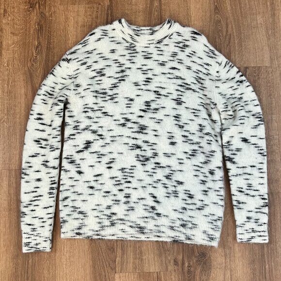 Acne Studios Sweaters - Acne Studios Black White Wool Mohair Blend Sweater Sz M